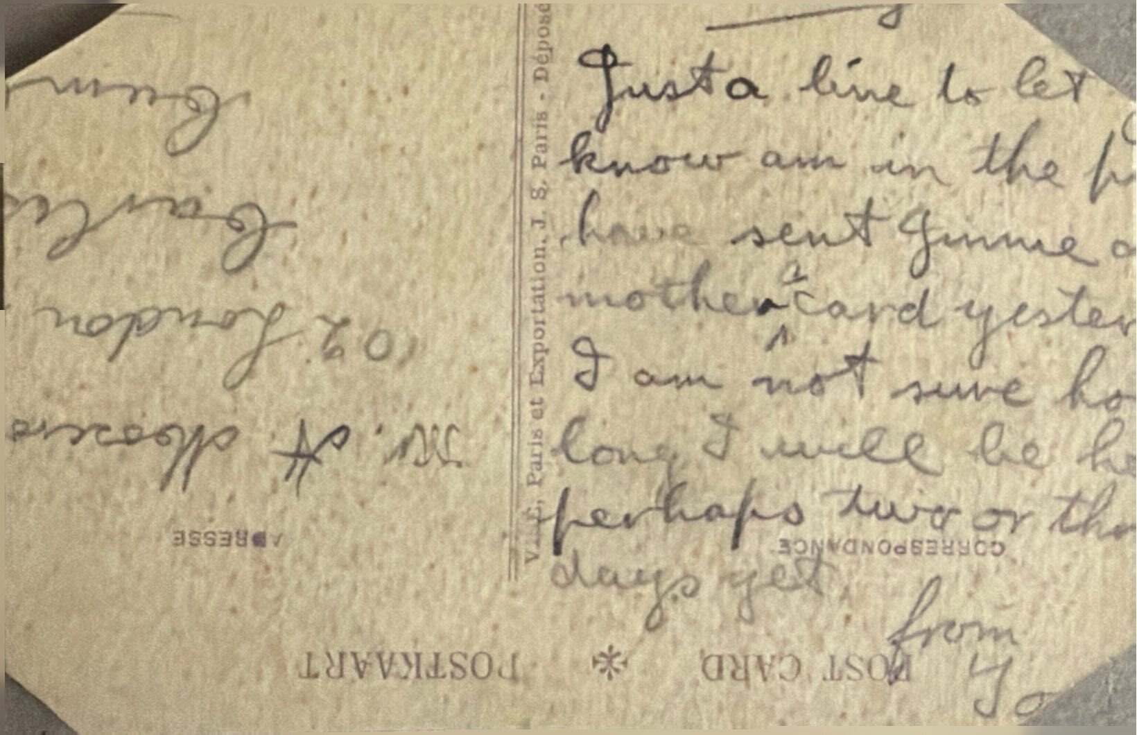 Silk Postcard With Real Photo Of Two Soldiers back image