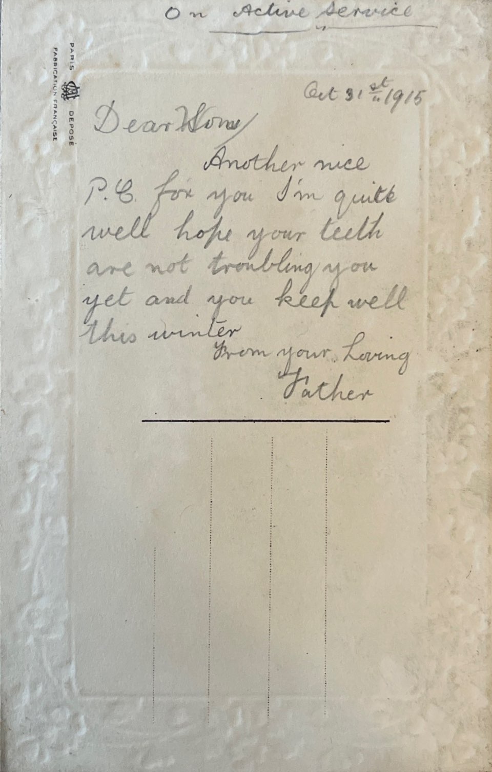 To Son From Father Back image