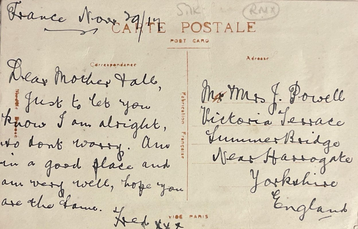 To Mother From Son Fred back image