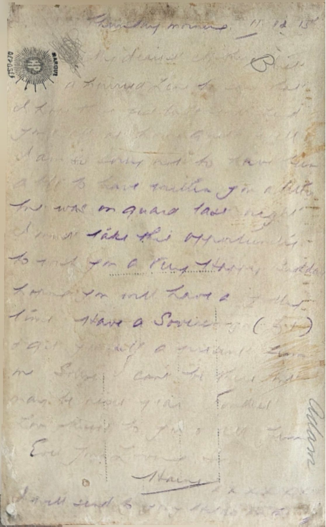 To Wife From Harry Back image