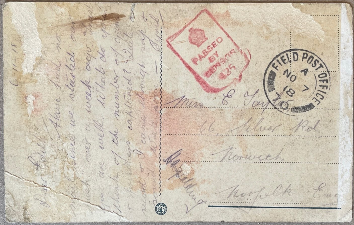 To Edith From Cyril back image