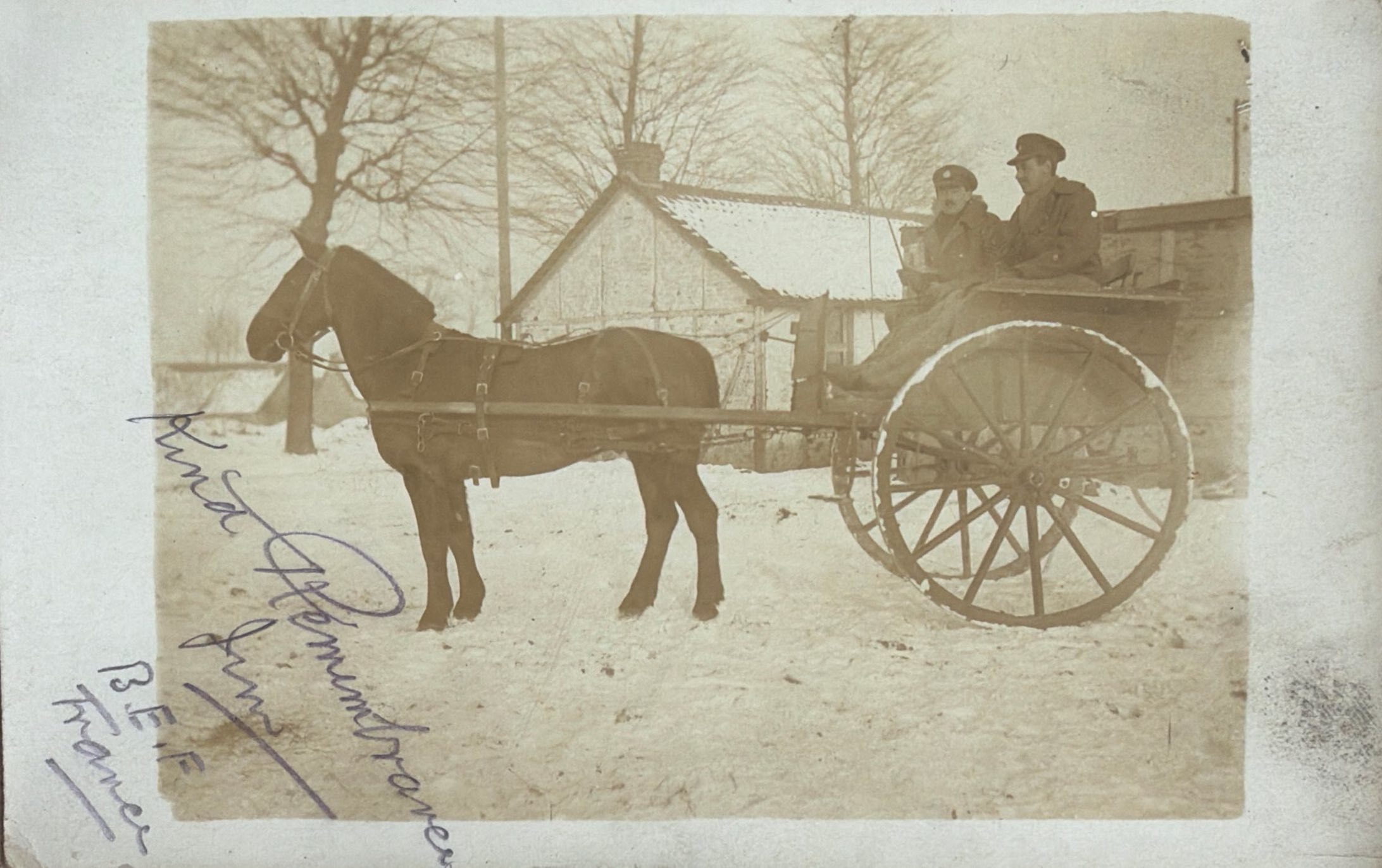 Soldiers With Horse And Cart front image