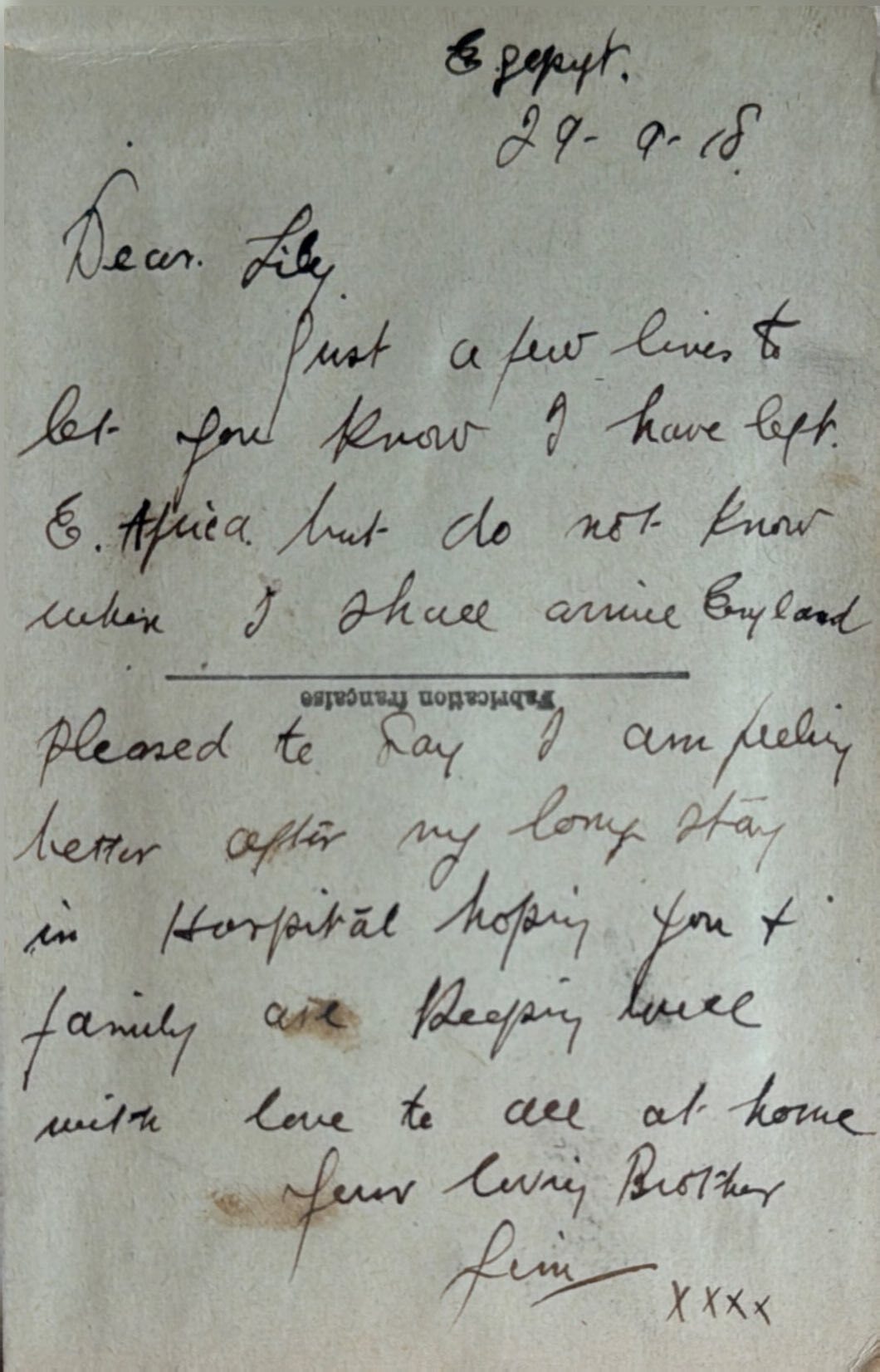 To Sister Lily From Brother Jim back image