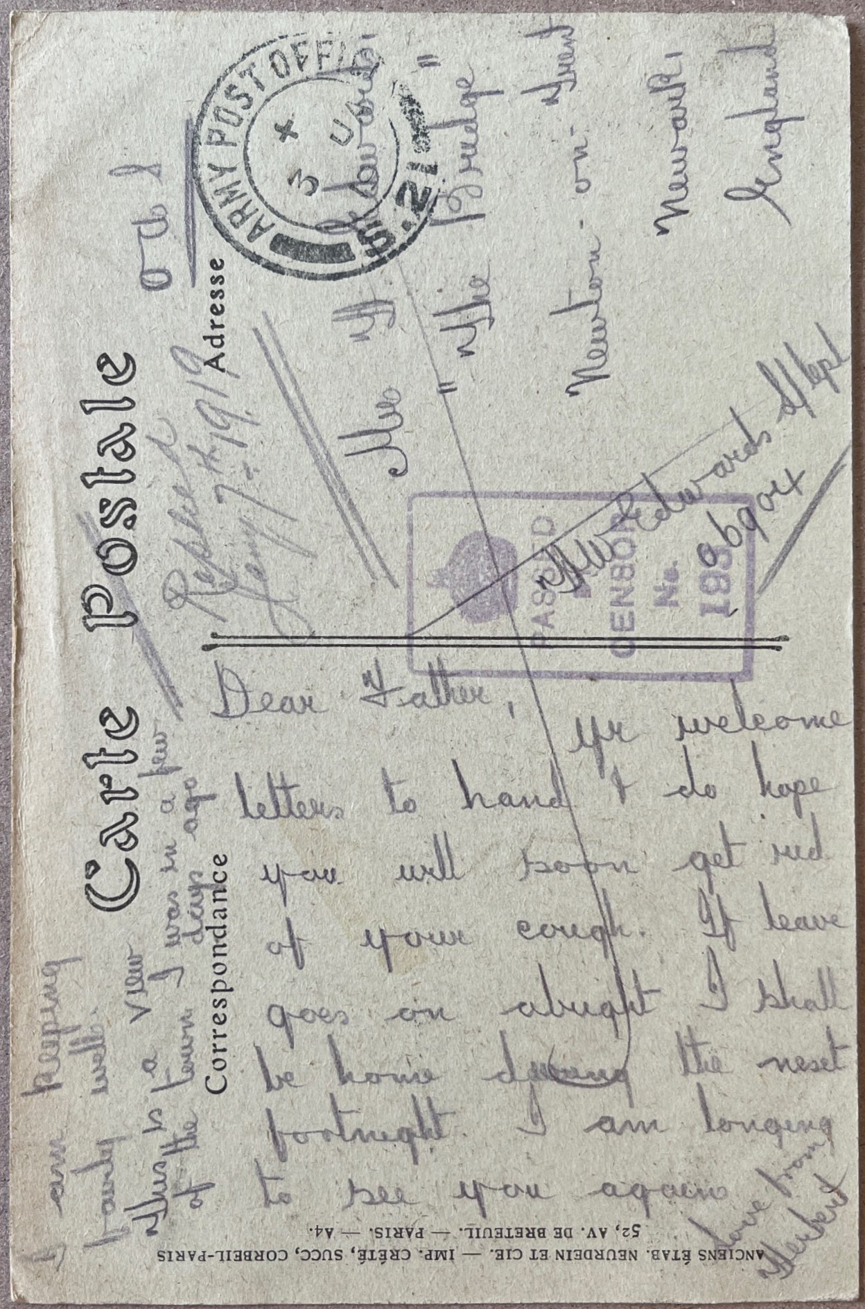 To Father From Son Herbert 18 back image