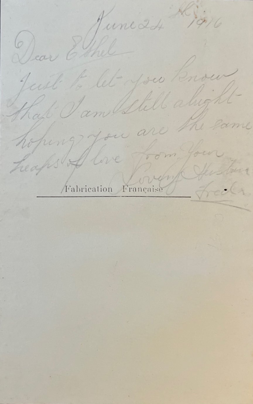 To Ethel From Husband Fred Back image