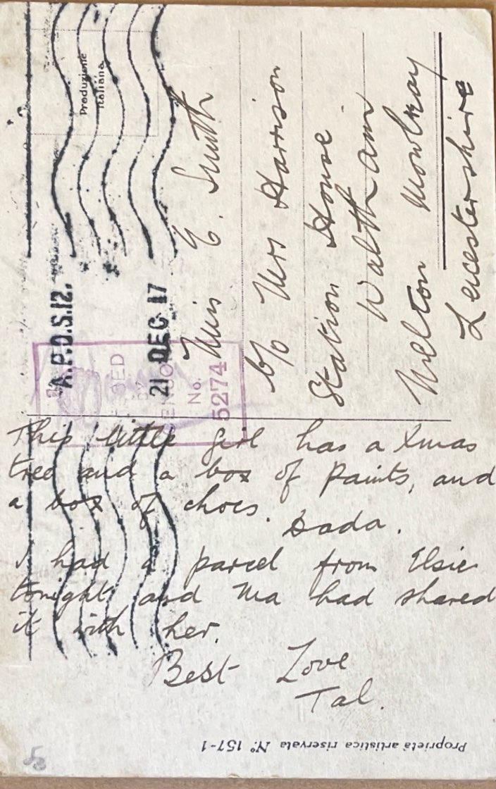 To Family From Arthur 49 Postcard: Back image