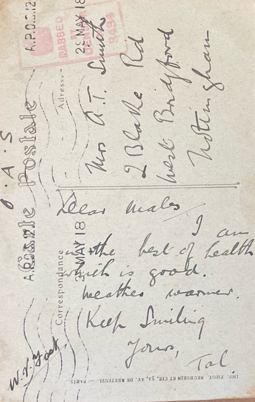 To Family From Arthur 74 back image