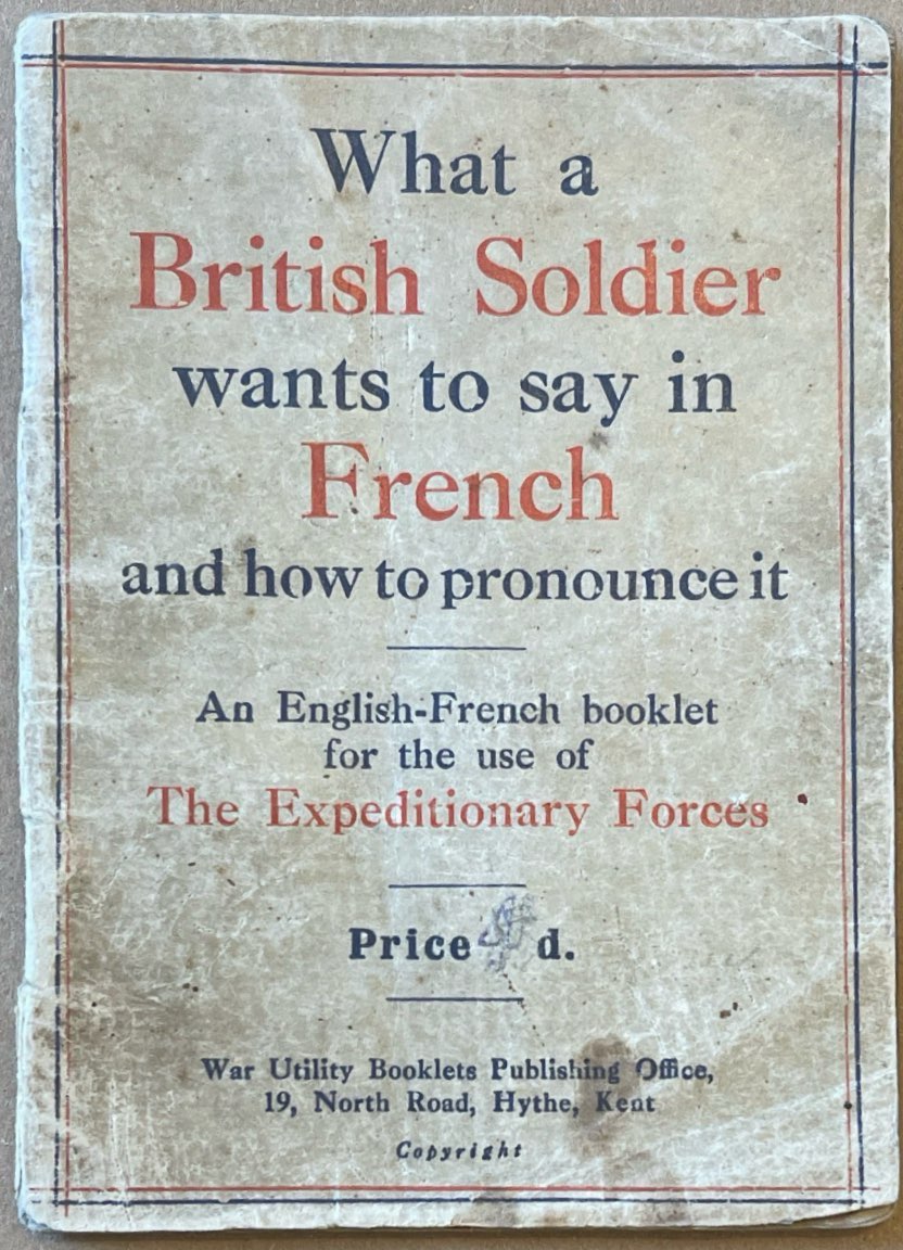 What a British Soldier wants to say in French front cover