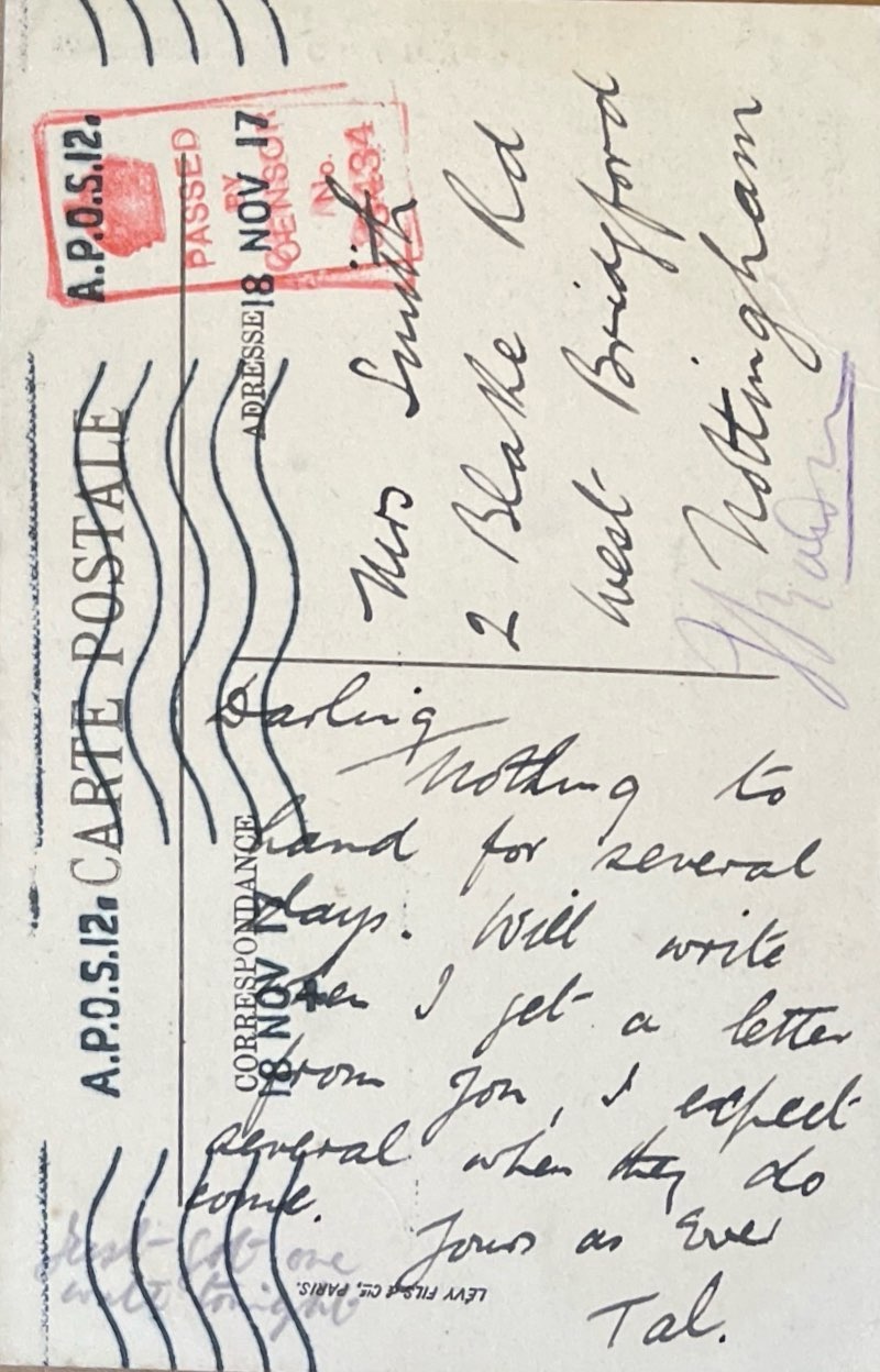 To Family From Arthur 40 Postcard: Back image
